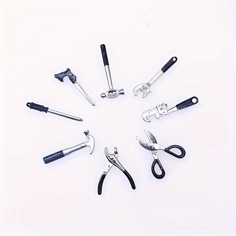 Mixed Metal Alloy Dollhouse Tool Set for DIY Scenes