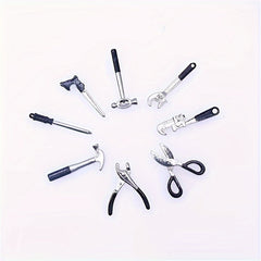 Mixed Metal Alloy Dollhouse Tool Set for DIY Scenes