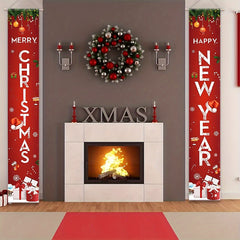 Christmas Door Banner Porch Decor 182x30cm