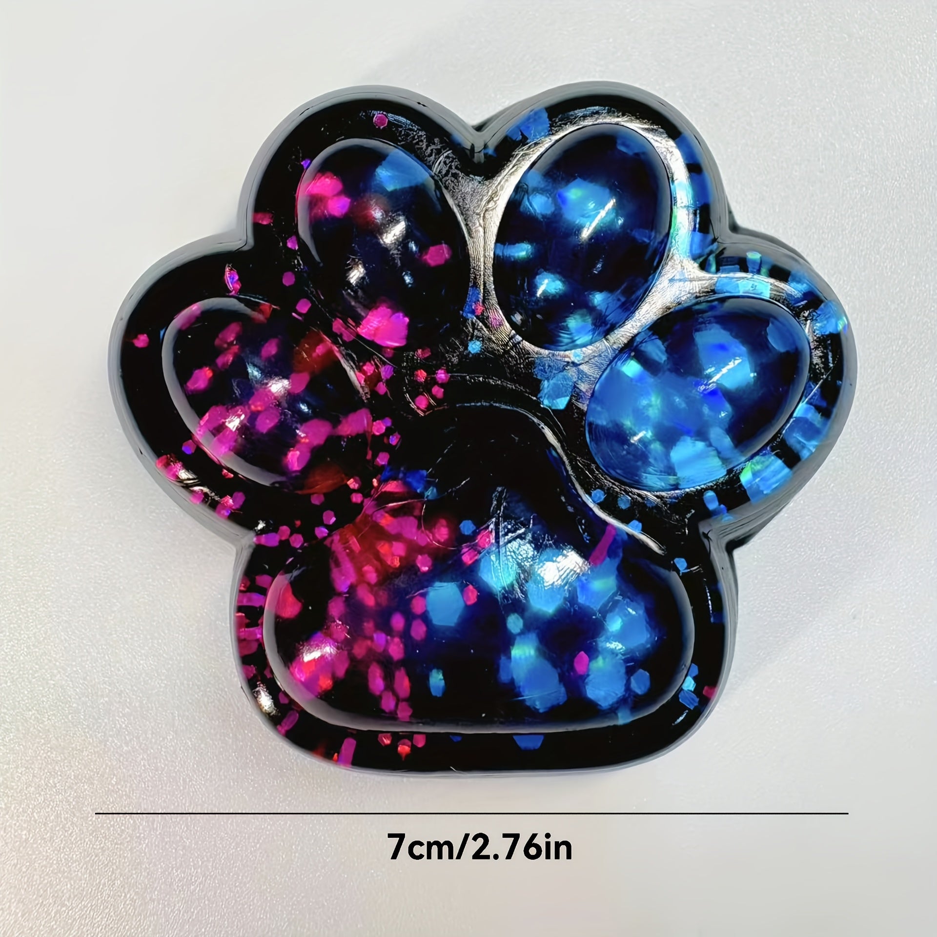 3pcs Galaxy Glitter Cat Paw Taba Squishy Toy Slow Rising Sensory Fidget Toy