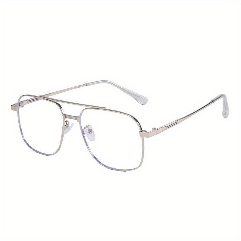 Retro Double Beam Men's Anti Light Business Glasses