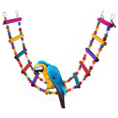 12 Step Wooden Bird Ladder Parrot Training Exercise Toy