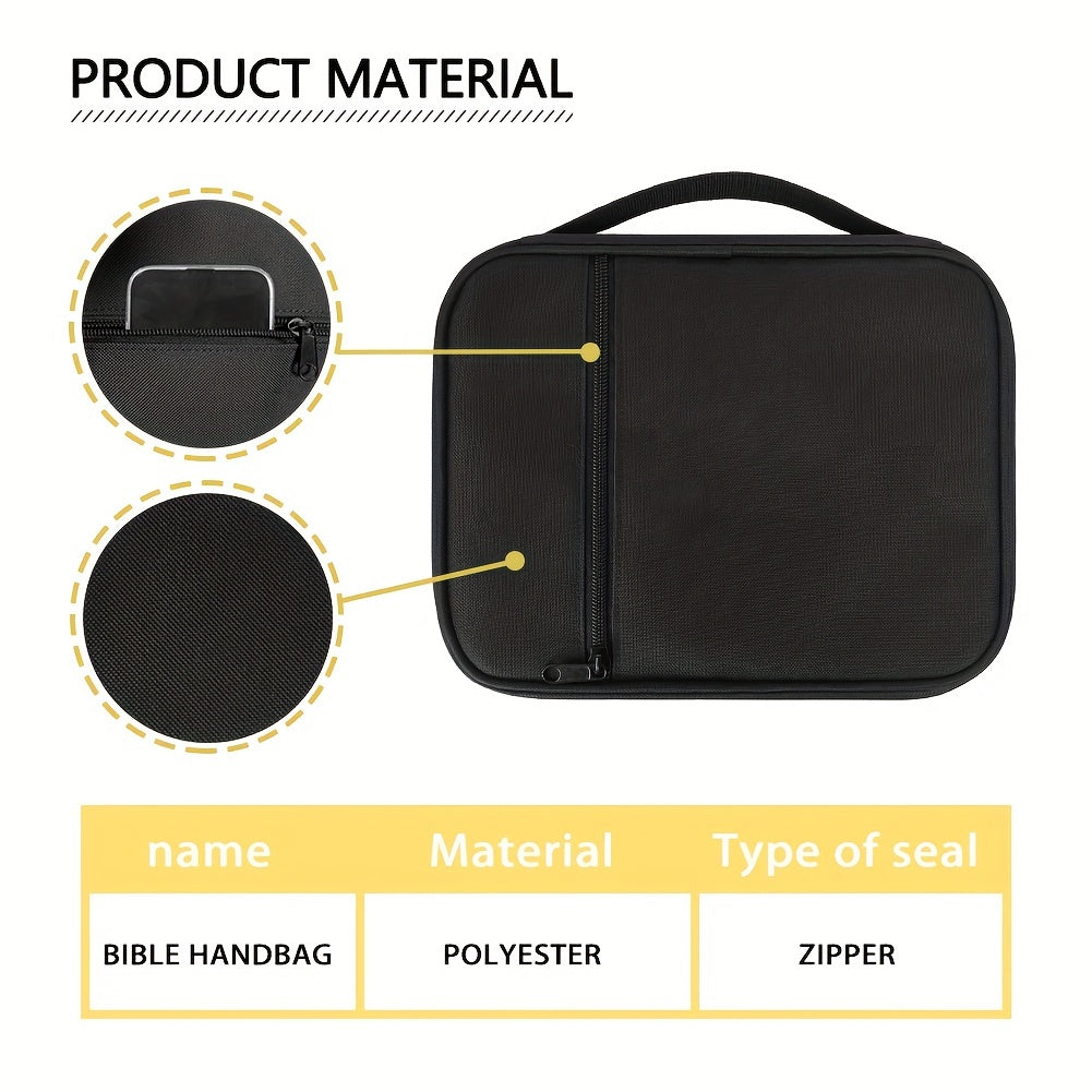 American Camo Deer Print Bible Cover, Large Zipper Bag with Handles