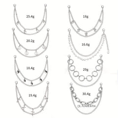 Butterfly Cross Charm Chain Layered Waist Tassel Chain Punk Accessories