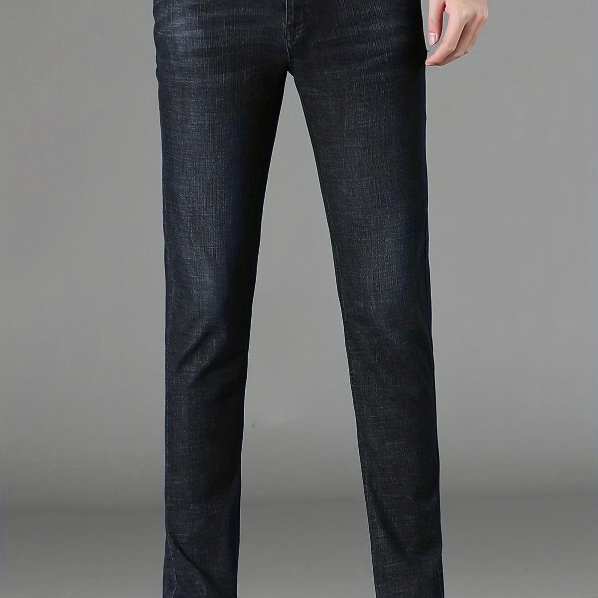 Men's Classic Straight Denim Jeans with Pockets