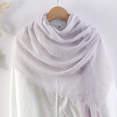 Solid Wrinkle Headscarf Thin Breathable Scarf Sunproof Casual Outdoor Bandana