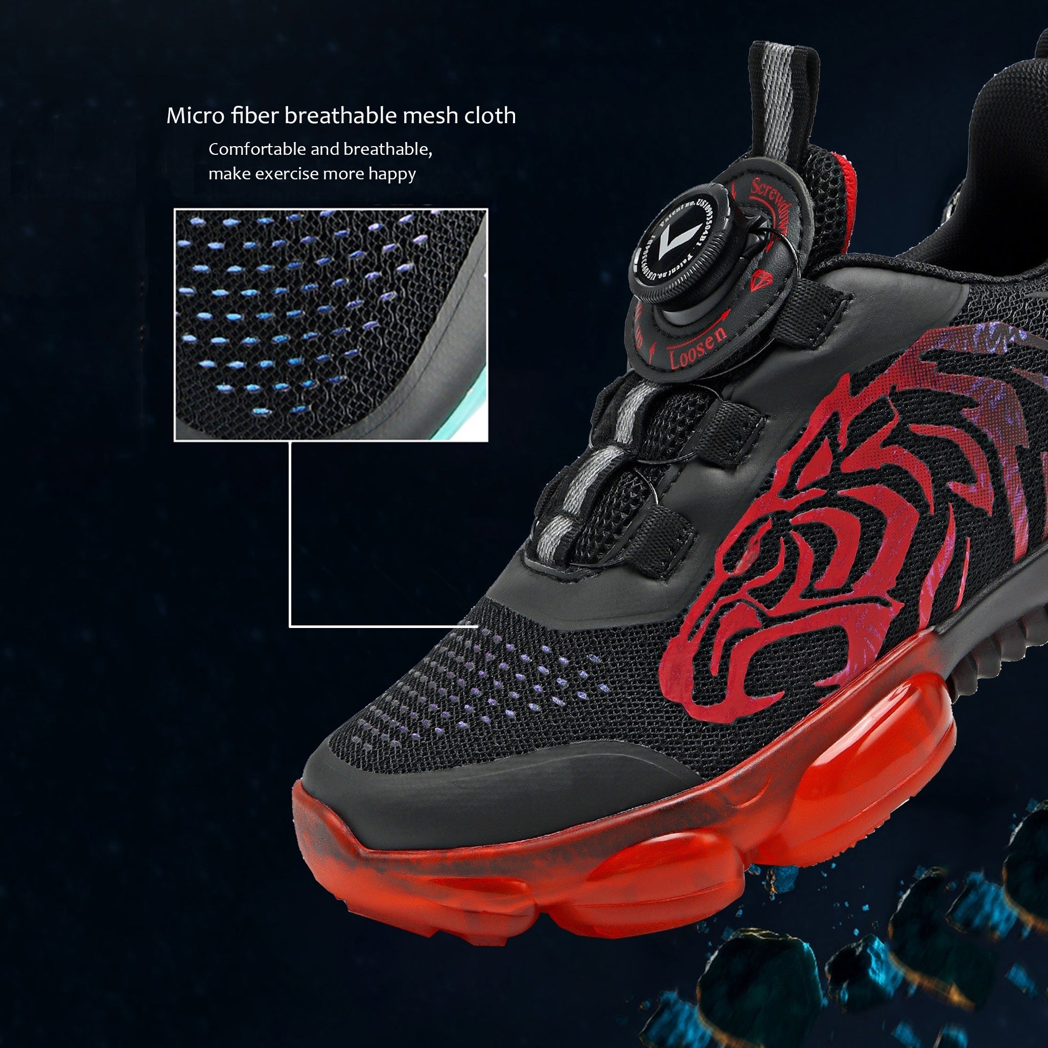 Kids Sneakers Mesh Breathable Lightweight Running Shoes Sports Shoes