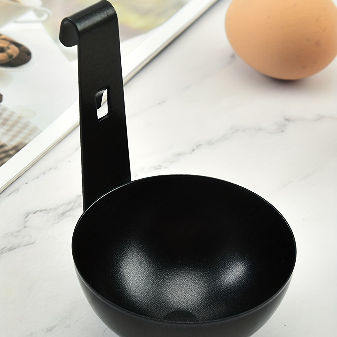 Stainless Steel Egg Poacher with Hook for Even Egg Cooking