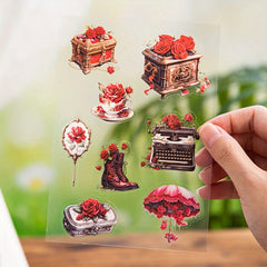 20pcs Simulation Pet & Plant Journal Stickers