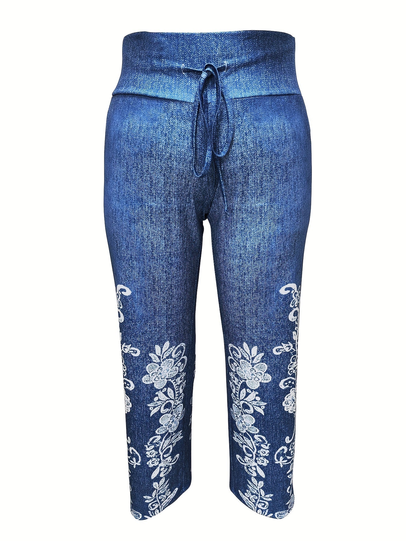  Floral Print Wide Leg Trousers