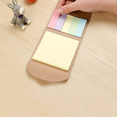 120sheets Cowhide Note Stickers Sticky Notes Memo Pad Set