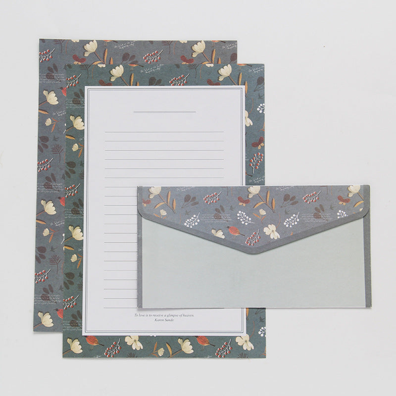 Stationery Writing Paper & Envelopes Set, 6 Letters & 3 Envelopes