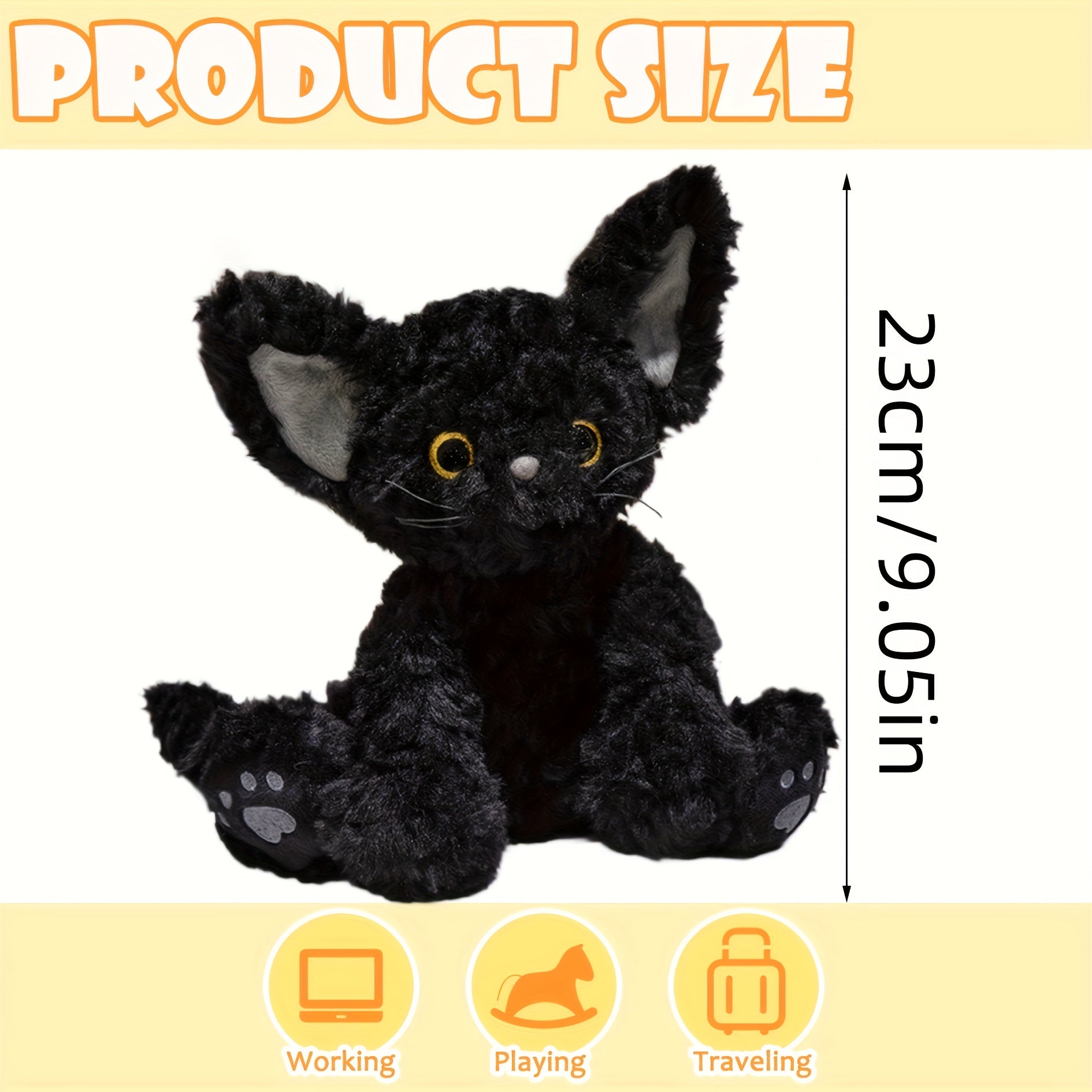 30cm Cuddly Cat Plush Toy Soft Polyester Stuffed Animal