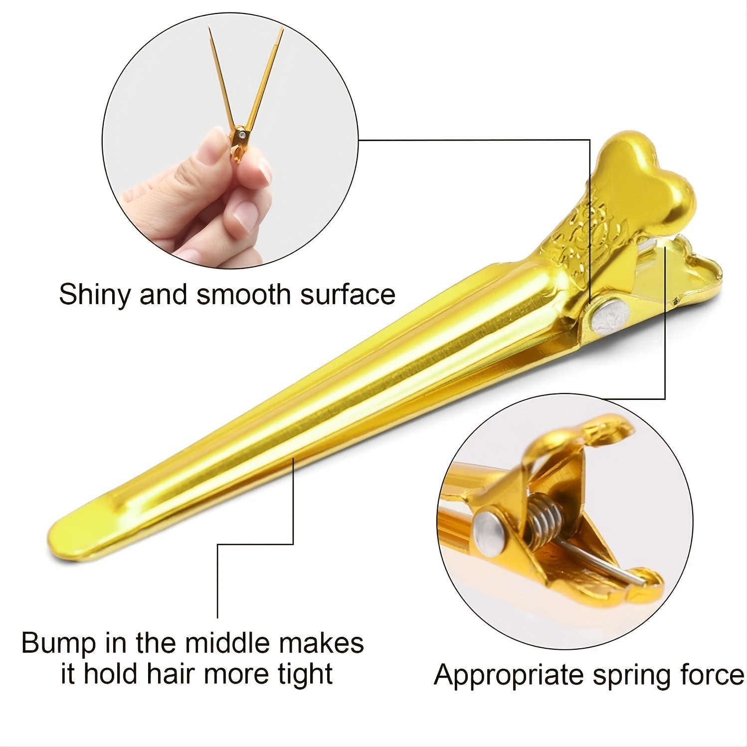 50pcs Hairpins Duckbill Thick For Hair Barber Clips Non Fixing Women Salon Slip