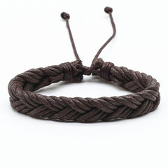 Vintage Brown Rope Woven Men Bracelets For Women Homme Gift Jewelry