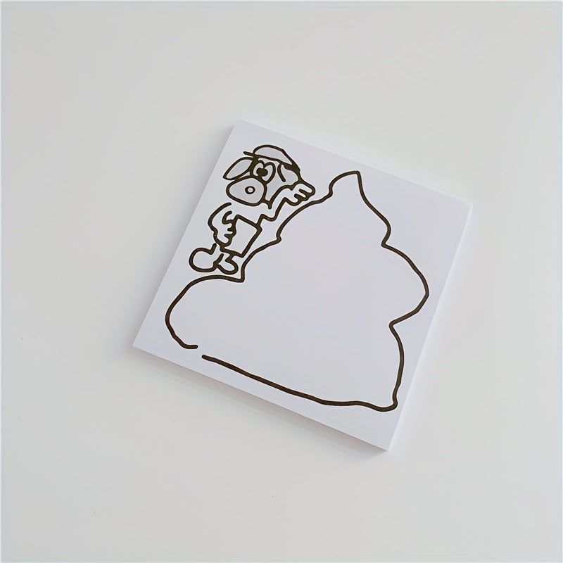Cartoon Dog Sticky Note Drawing Message Note Paper 1pc 50sheets