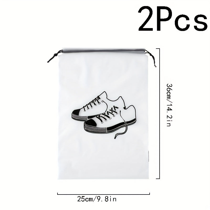 2pcs 5pcs Transparent Frosted Dustproof Shoes Storage Bag Portable Golf Shoe Bag