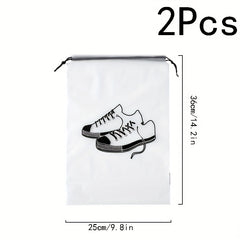 2pcs 5pcs Transparent Frosted Dustproof Shoes Storage Bag Portable Golf Shoe Bag