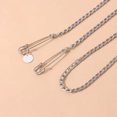 Metal Chain Pin Happy Face Brooch Hip Hop Suit Shoes Hat Luggage Unisex