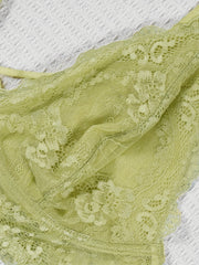  Floral Lace Criss Cross Soft Bralette