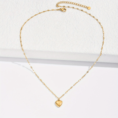 Heart Pendant Necklace for Women Girls 14K Plated