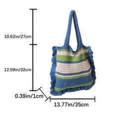 Boho Style Knitted Tote Bag for Women