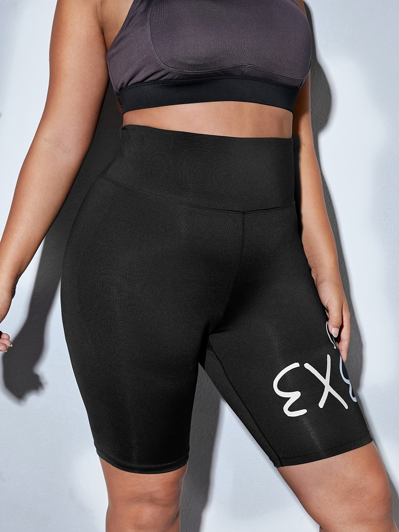  High Waist Skinny Bike Shorts Women's Plus Workout Sports Shorts