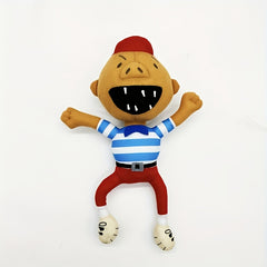Naughty Boy Plush Toy Stuffed Animal Doll with Cheerful Smile & Red Shirt