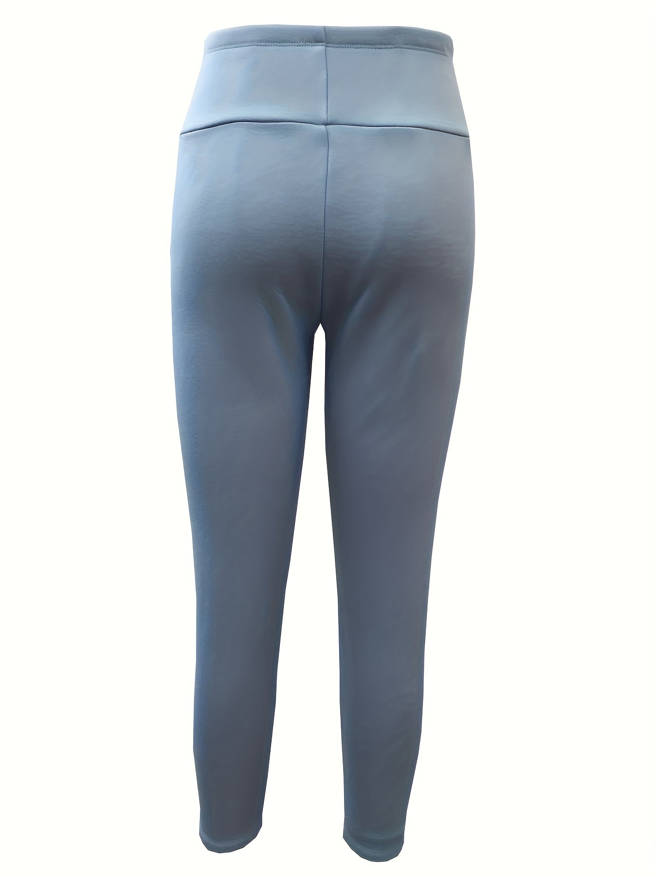 Sports Leggings Women's Plus Letter Print Fleece Lined Wide Waistband