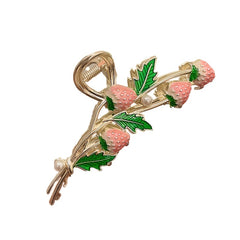 Pink Strawberry Hair Claw Clips Strong Hold Hair Jaw Clips Accessories