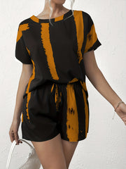 Casual Two Piece Set Short Sleeve Pantsuits