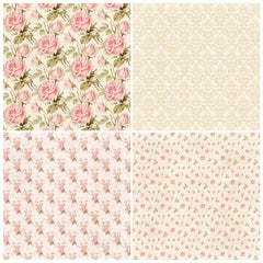 12pcs Flower Series Scrapbook Paper for DIY Photo Album Background