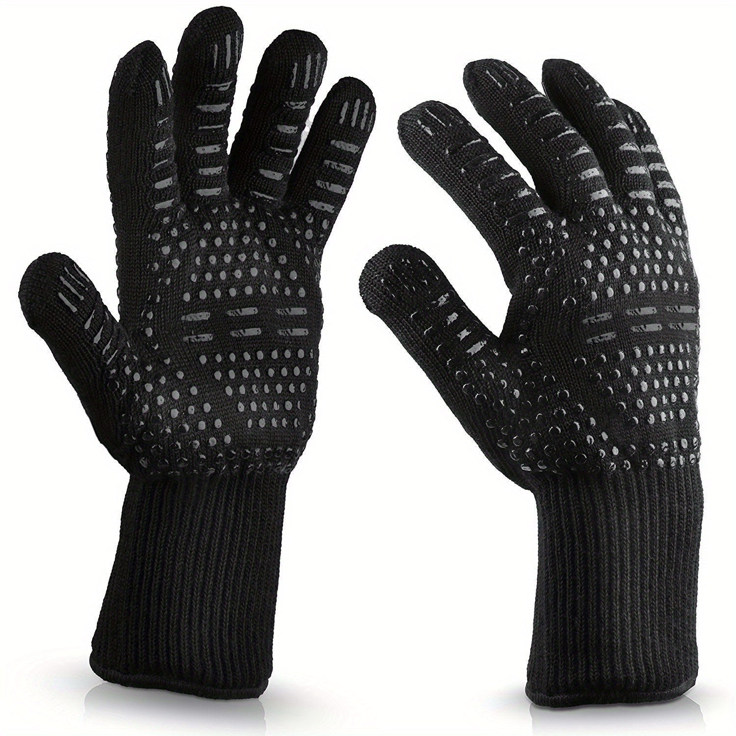 2PCS Silicone Non slip Oven Heat Resistant Gloves