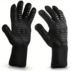 2PCS Silicone Non slip Oven Heat Resistant Gloves