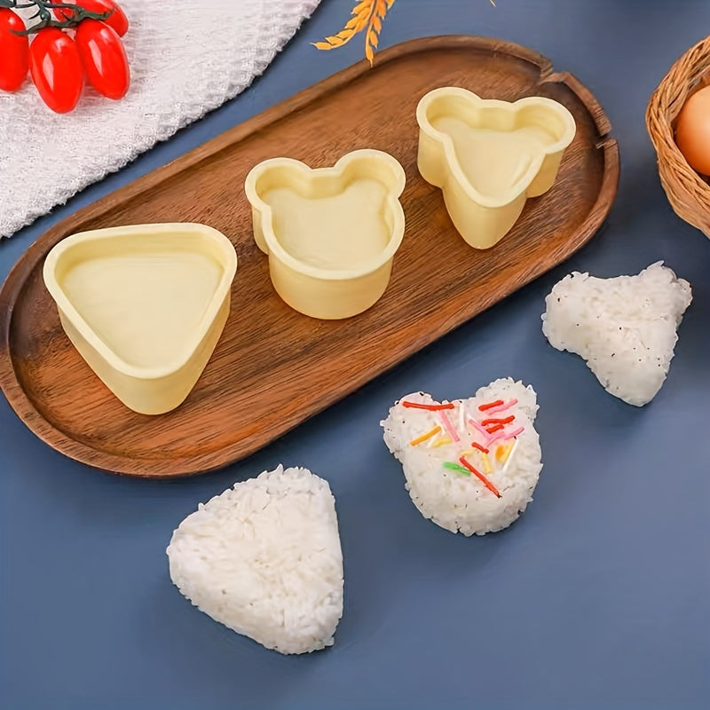 Japanese Onigiri Mold Set - Sushi Makers for Bento Box