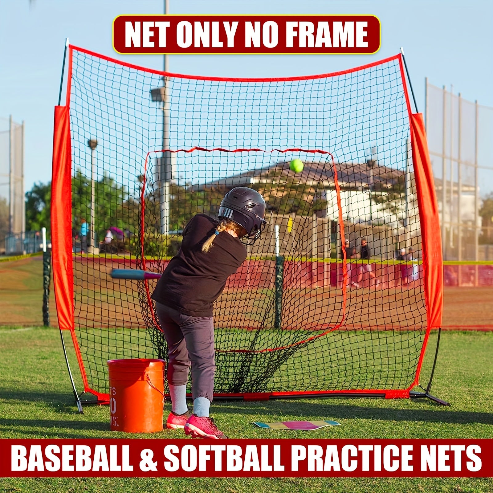Baseball & Softball Replacement Net 213 X 213 Heavy Duty Knotless Net