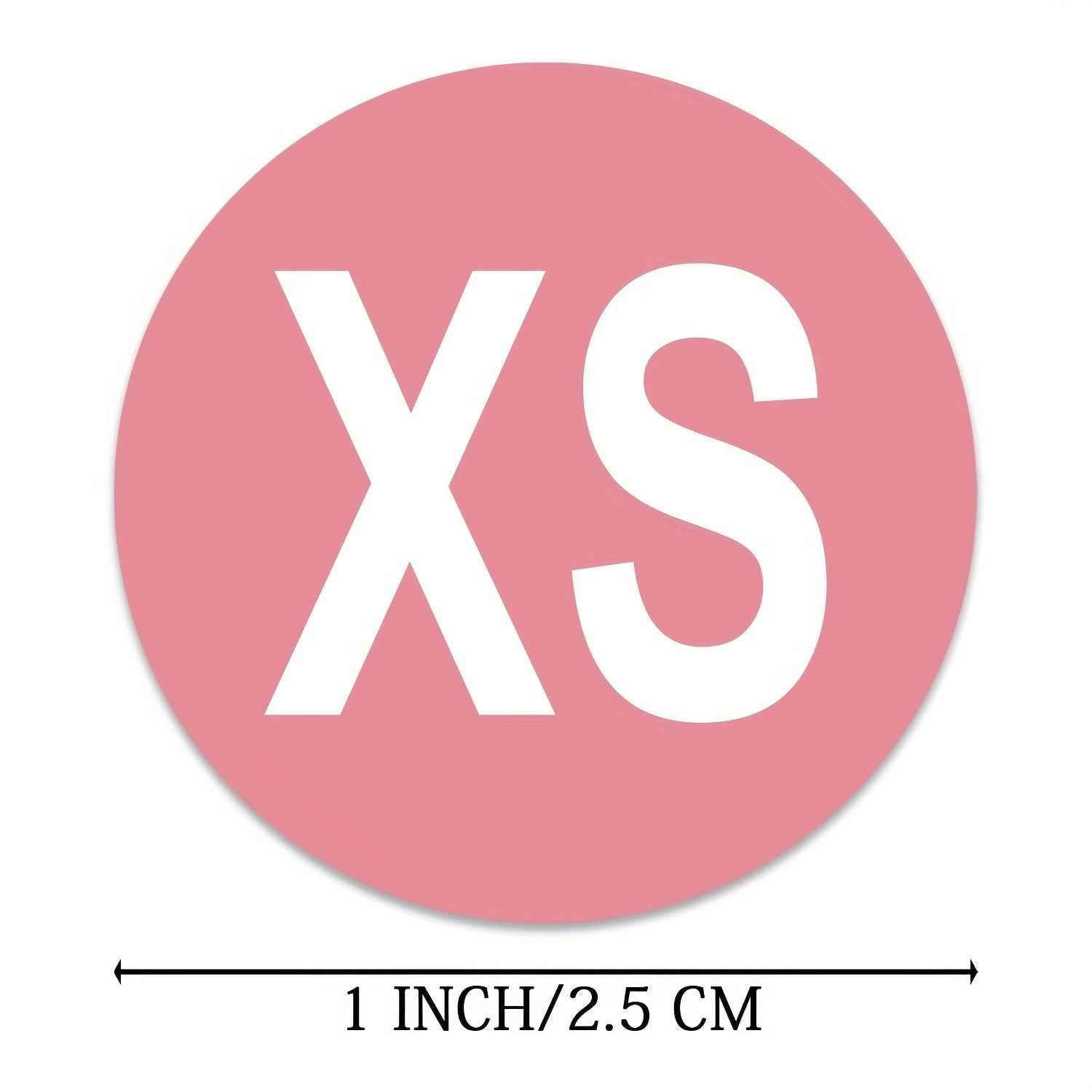500pcs 1inch Size Label Sticker Roll XS-XXXL