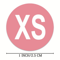 500pcs 1inch Size Label Sticker Roll XS-XXXL