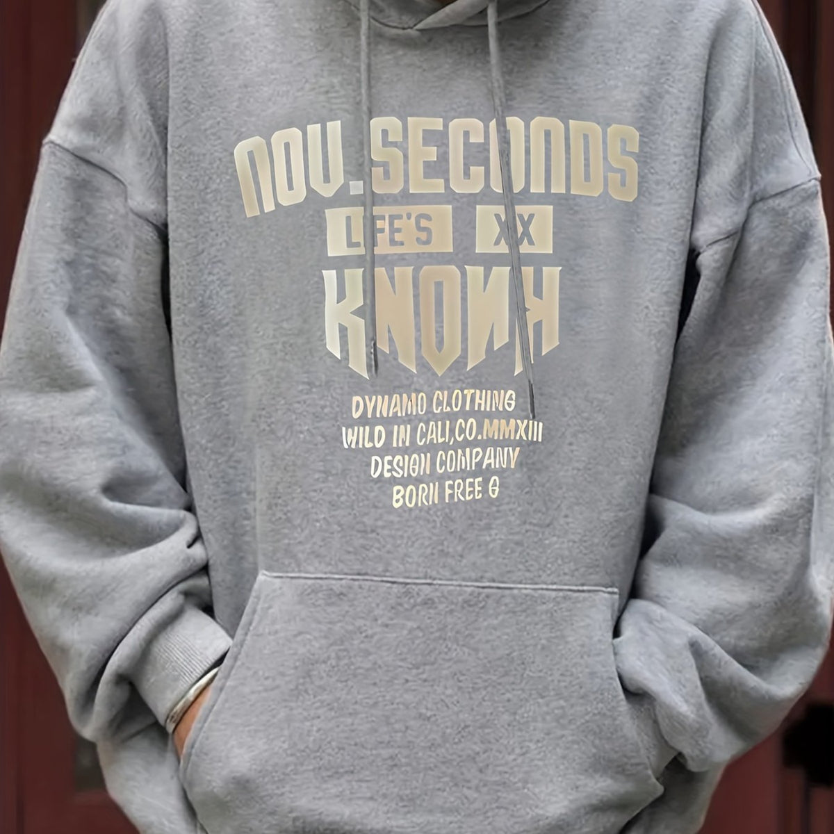 Men's Letters Print Hoodie Spring Fall Sweatshirt