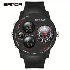 SANDA Large Dial Boy's Watch Waterproof Sports Watch