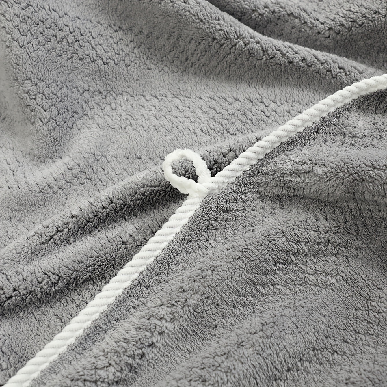 High Bath Sheet Coral Fleece Microfiber Towel Gray