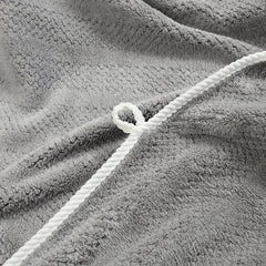 High Bath Sheet Coral Fleece Microfiber Towel Gray