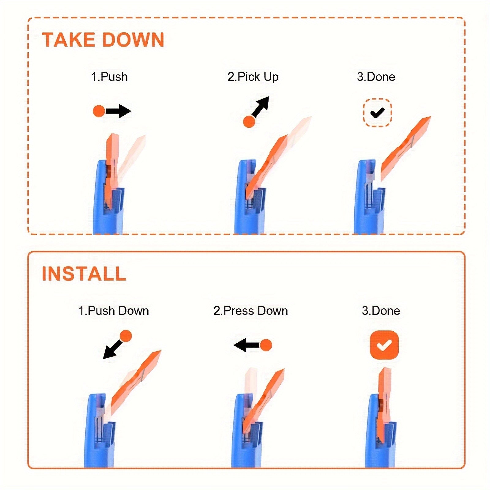 Plastic Razor Blades Scraper Tool - Paint Remover with Blades Kit