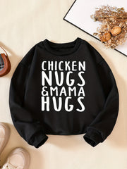 Letter Series Boys Pullover Sweatshirt Long Sleeve Crew Neck Kids Clothing