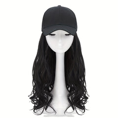 Baseball Cap With Hair Extensions Synthetic Wig Attached