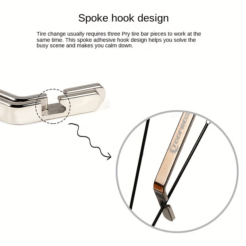 3pcs Toopre Stainless Steel Bike Tyre Lever Mountain Crowbar Removal Tool