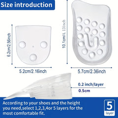 Adjustable 5 Layer Height Increasing Insoles for Men & Women