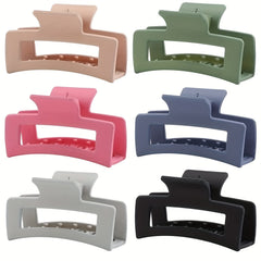 6PCS Frosted Matte Hair Claw Non slip Hair Accessories