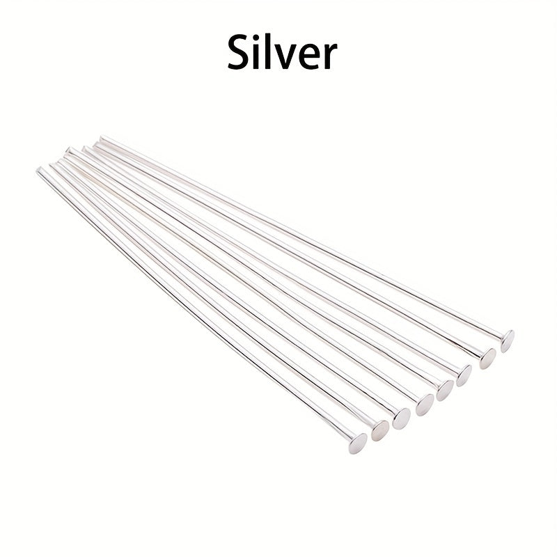 100pcs Silver/Gold/Rhodium Headpins Jewelry Findings DIY Supplies