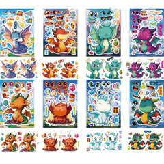 1000 Dinosaur & Dragon DIY Stickers for Scrapbooking Party Decorations